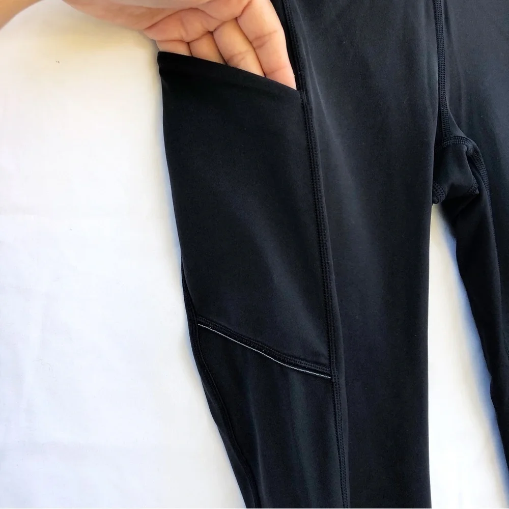 LULULEMON | SPEED UP CROP 21” IN BLACK LEGGINGS SIZE 6